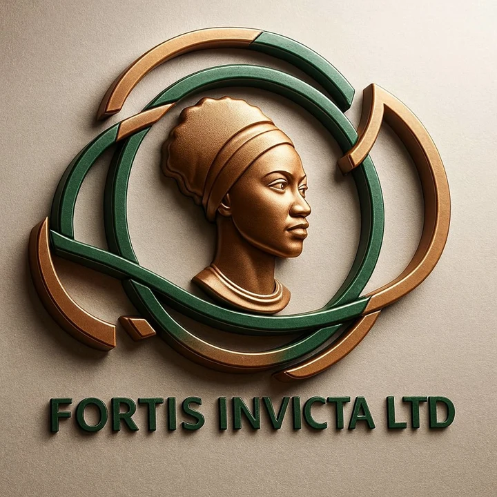 Fortis Invicta’s green and bronze circular emblem